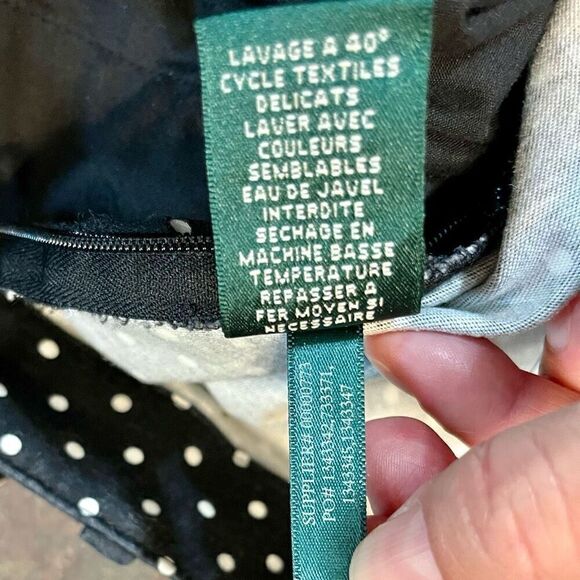 Lauren Ralph Lauren Polka Dot Pants Side Zip 10 - Picture 11 of 12